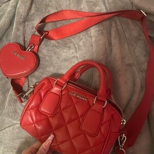 Steve Madden Red Mini Quilted Bag